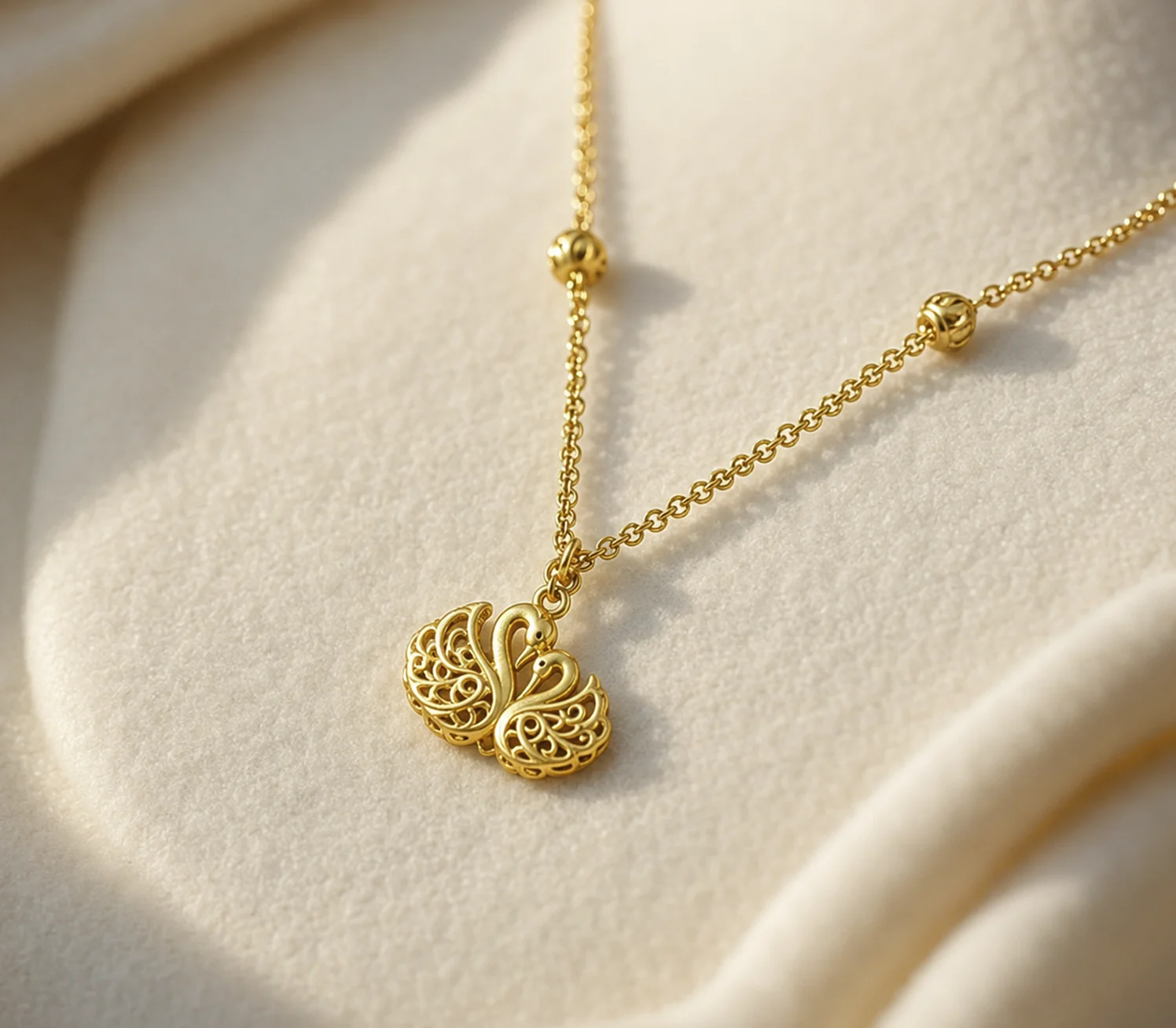 Gold Swan Pendants