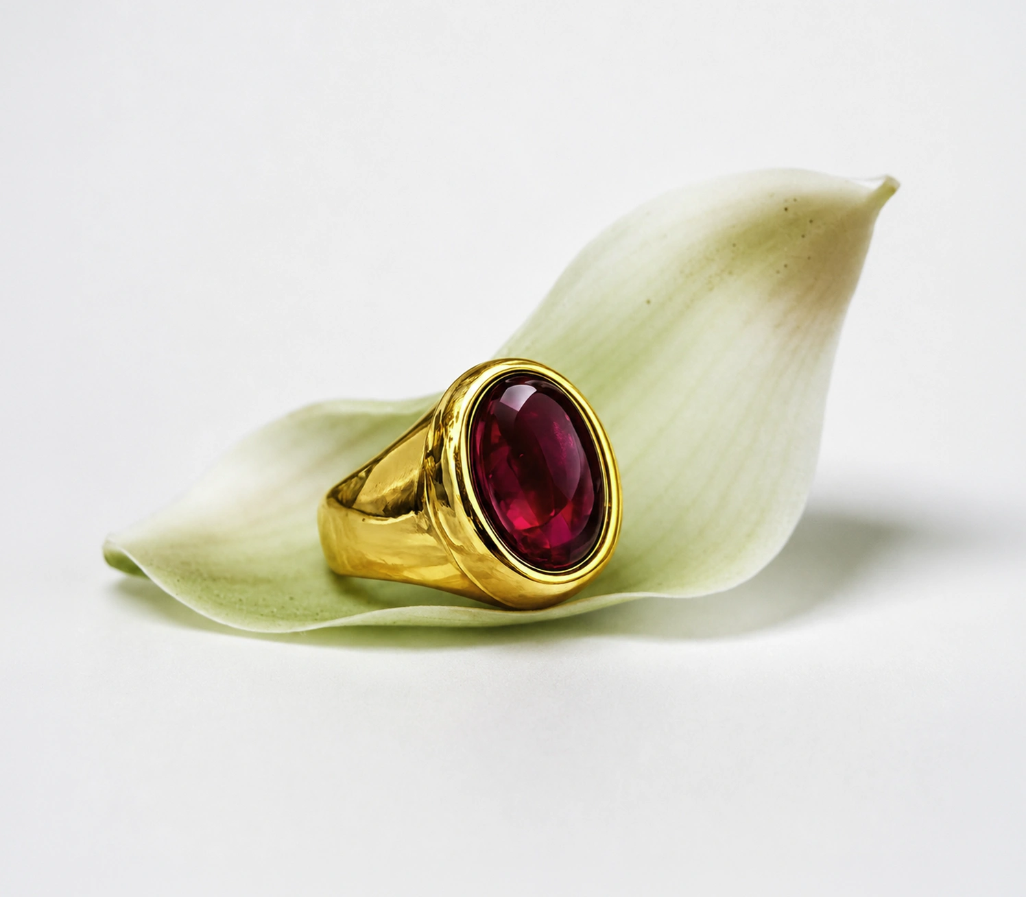 Red Mystic Quartz Halo Ring