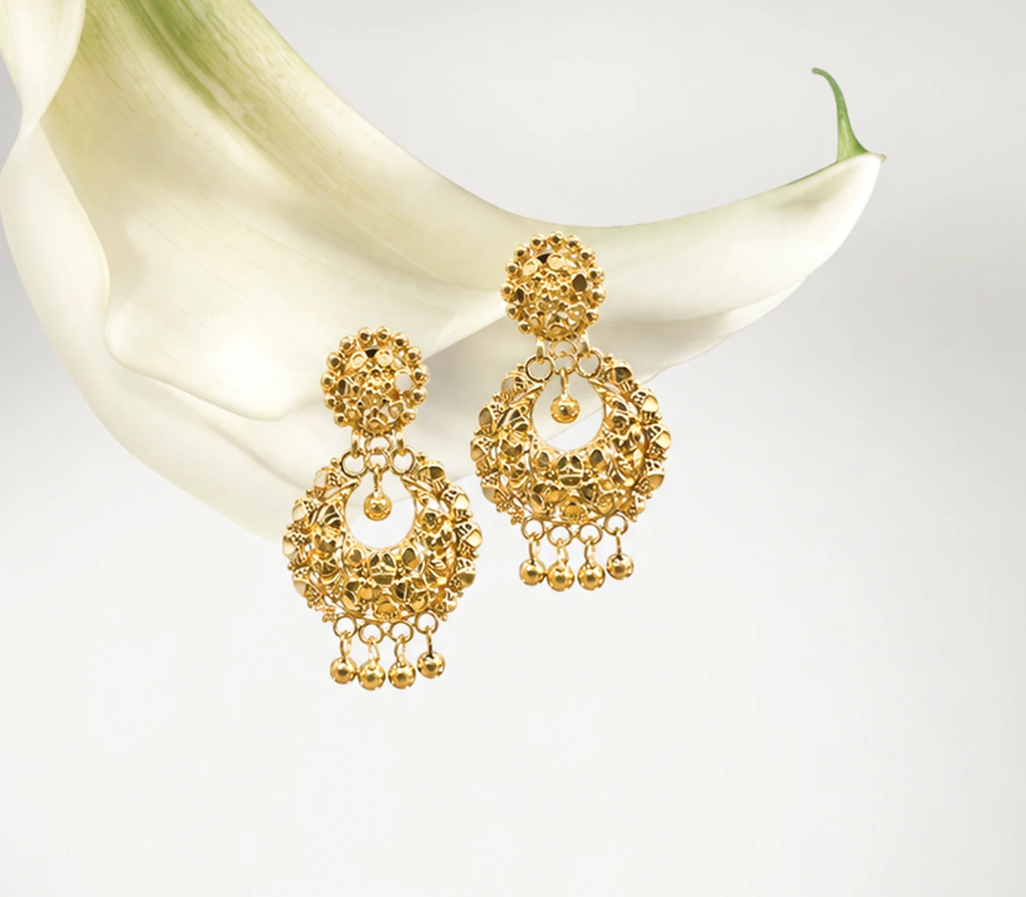 Modern Geometric Crescent Chandbali Drops