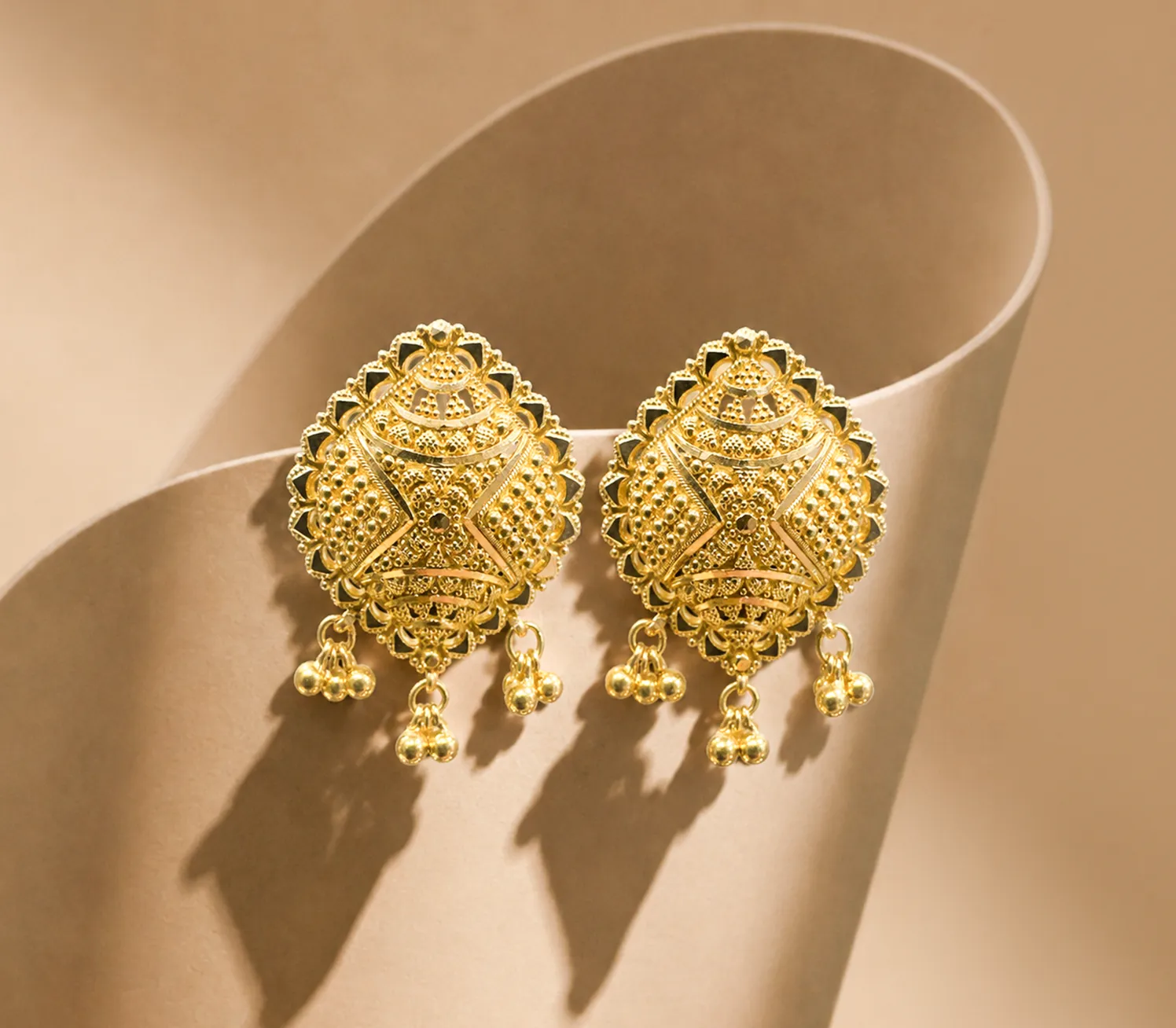 Heritage Filigree Rhombus Stud Earrings