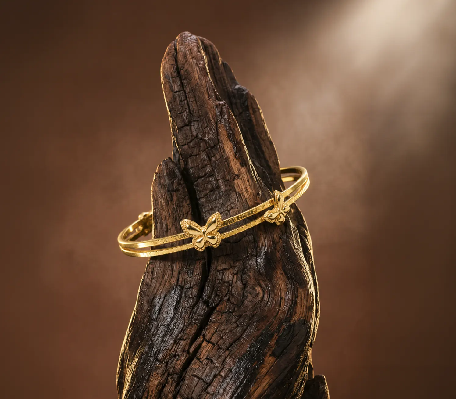 Enchanted Dual Butterfly Bangle