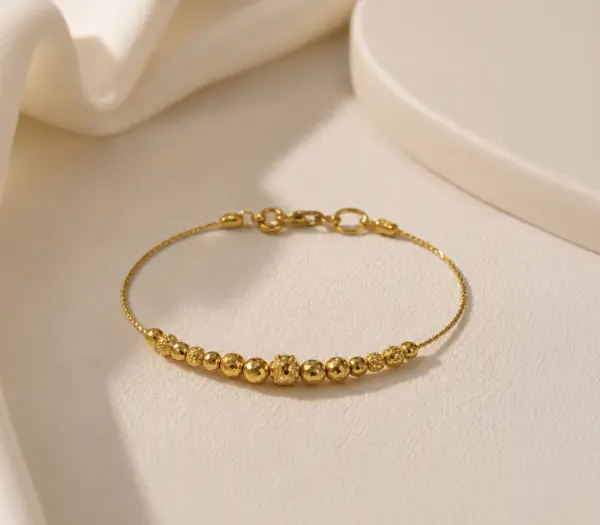 Faceted Gold Bead Bracelet