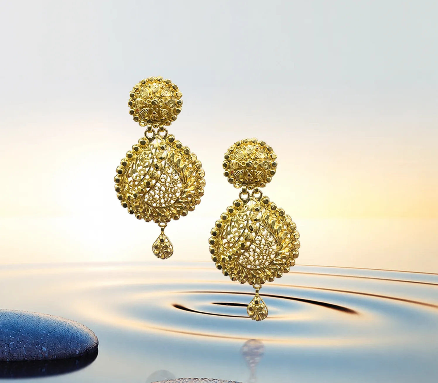 Vintage Swirl Filigree Medallion Drops