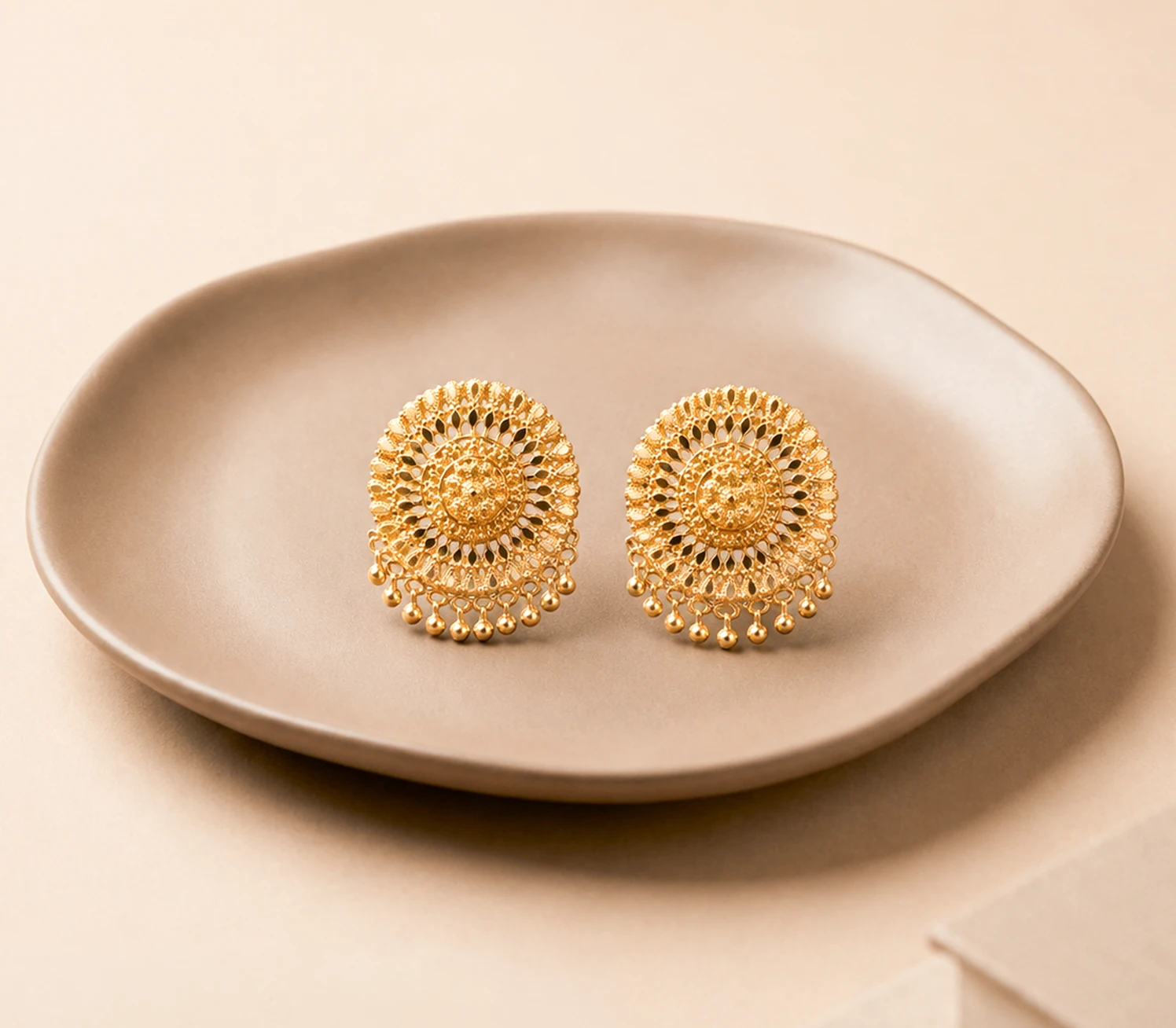Heritage Filigree Medallion Stud Earrings