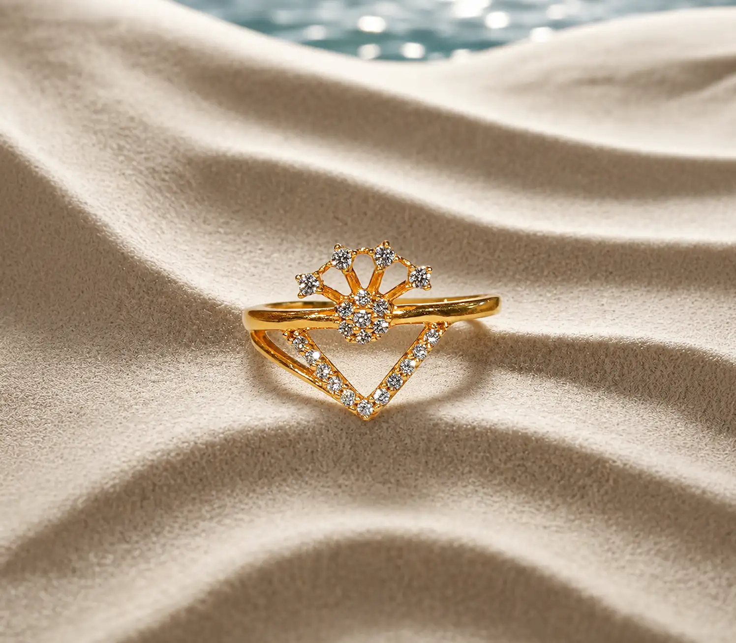 Geometric Tiara Ring