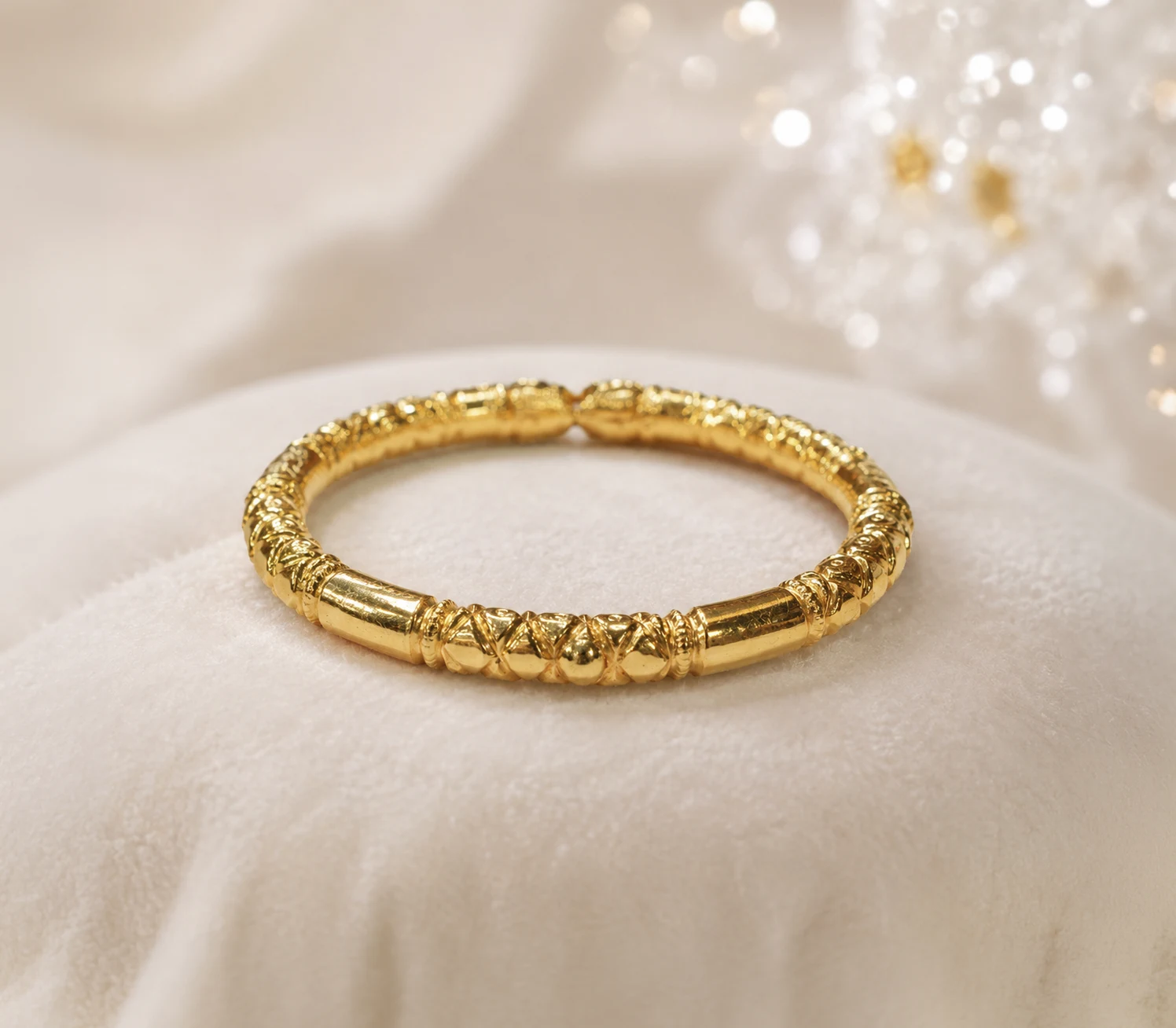 Classic Segmented Carved Bangle